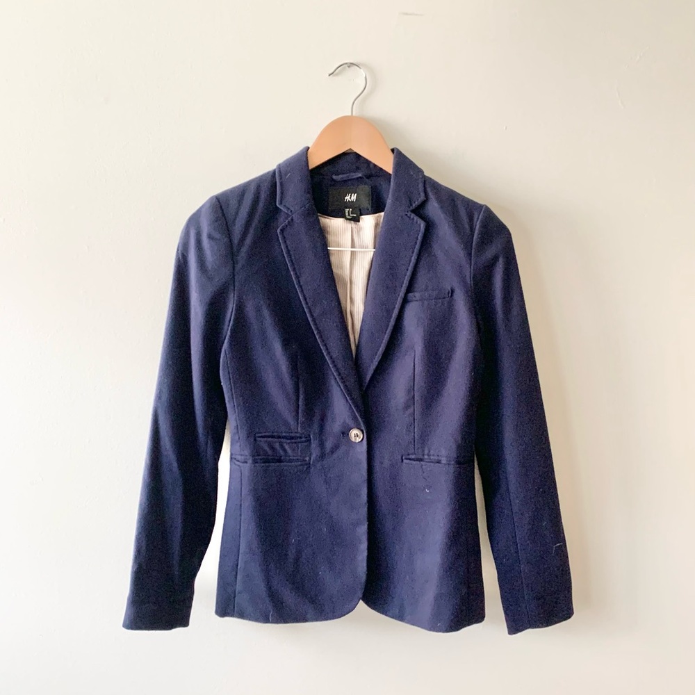 H&M Navy Single-Button Women's Blazer